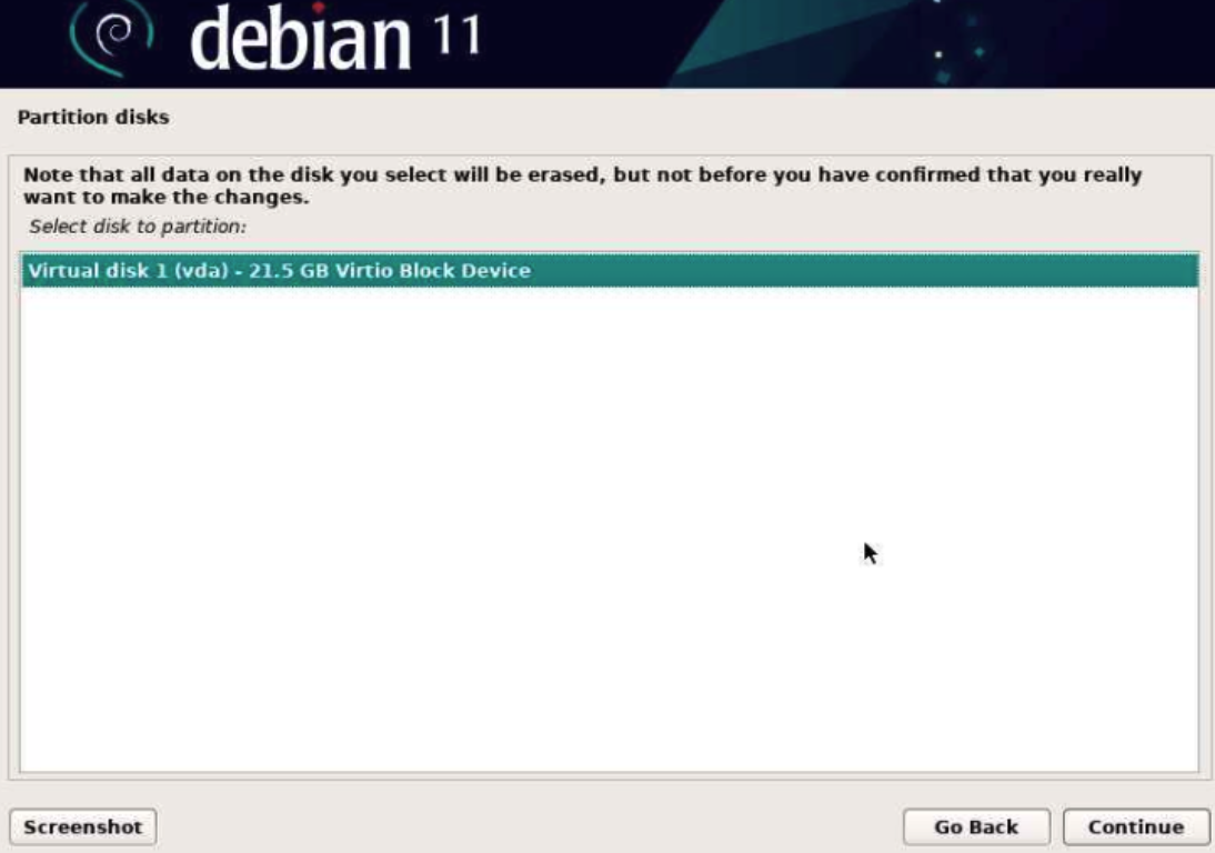 Virtual disk partitioning KVM